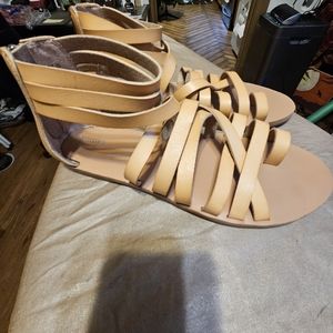 Mossimo Supply Company nude colored Gladiator sandals women 10, new